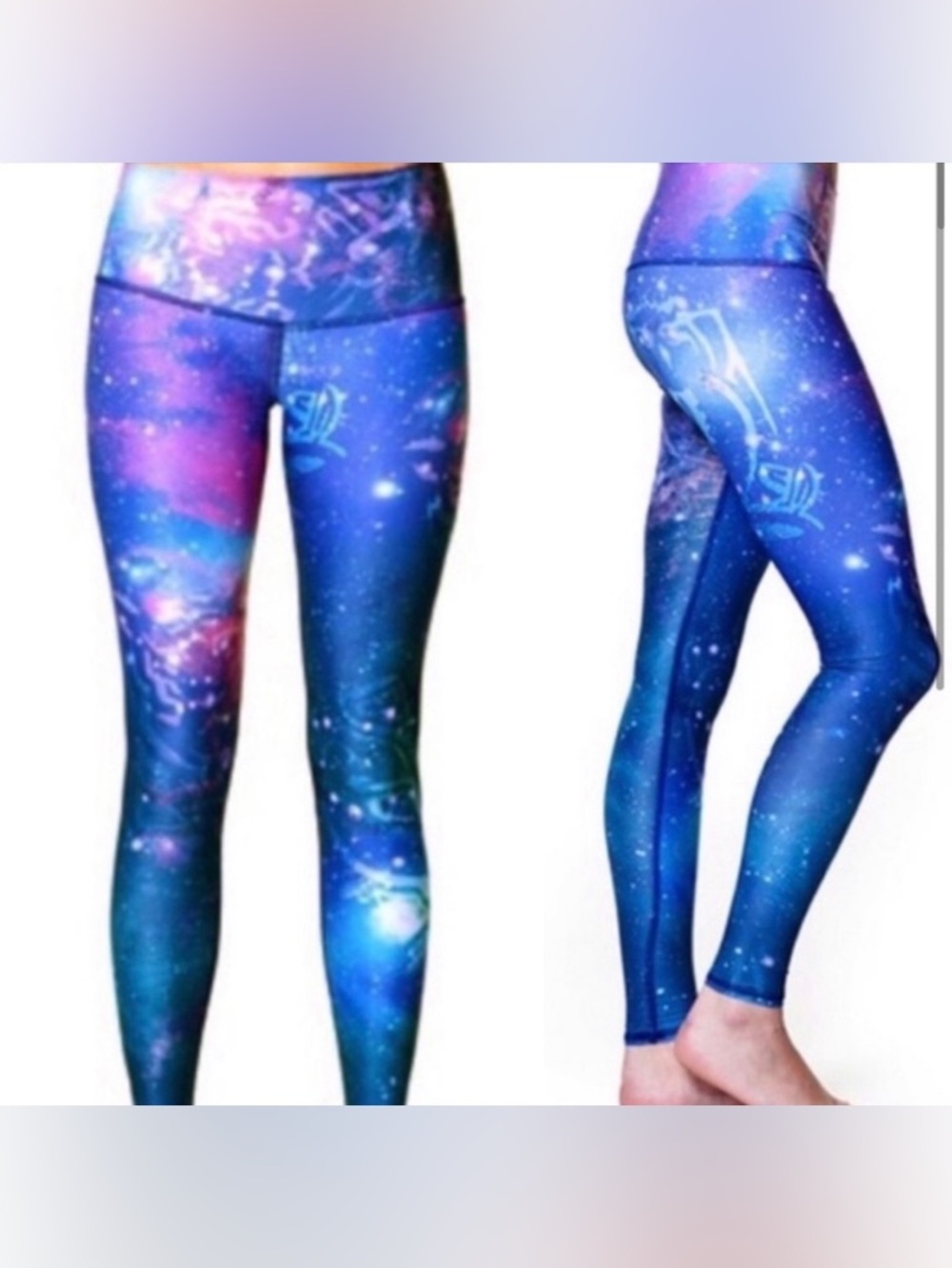 TEEKI galaxy print yoga legging size small